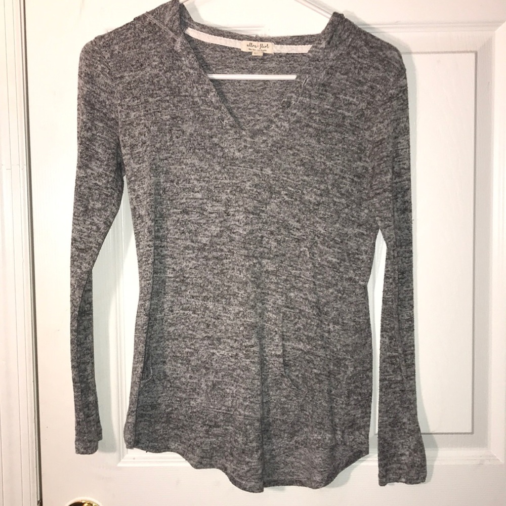 thin grey pullover